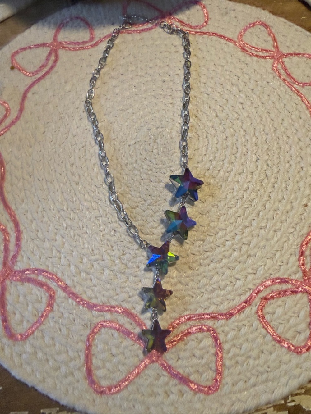 paparazzi Iridescent Star Chain Necklace - Multi-Color Prism